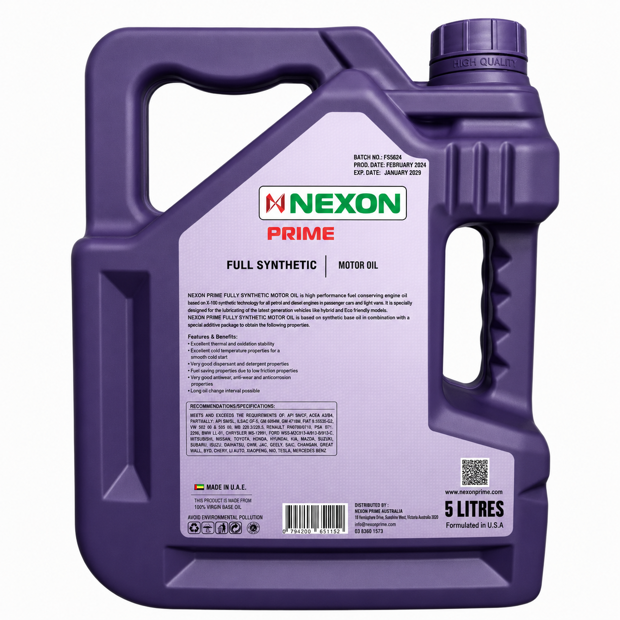 Nexon Prime TDS 5W40 SN - Image 2